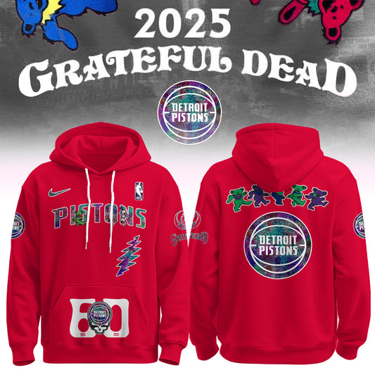 Detroit Pistons x Grateful Dead 60th Hoodie Editions Limited 1965 2025