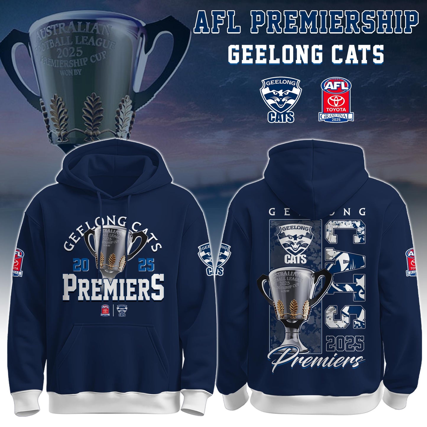 GEELONG CATS– AFL 2025 Champions Half Zip
