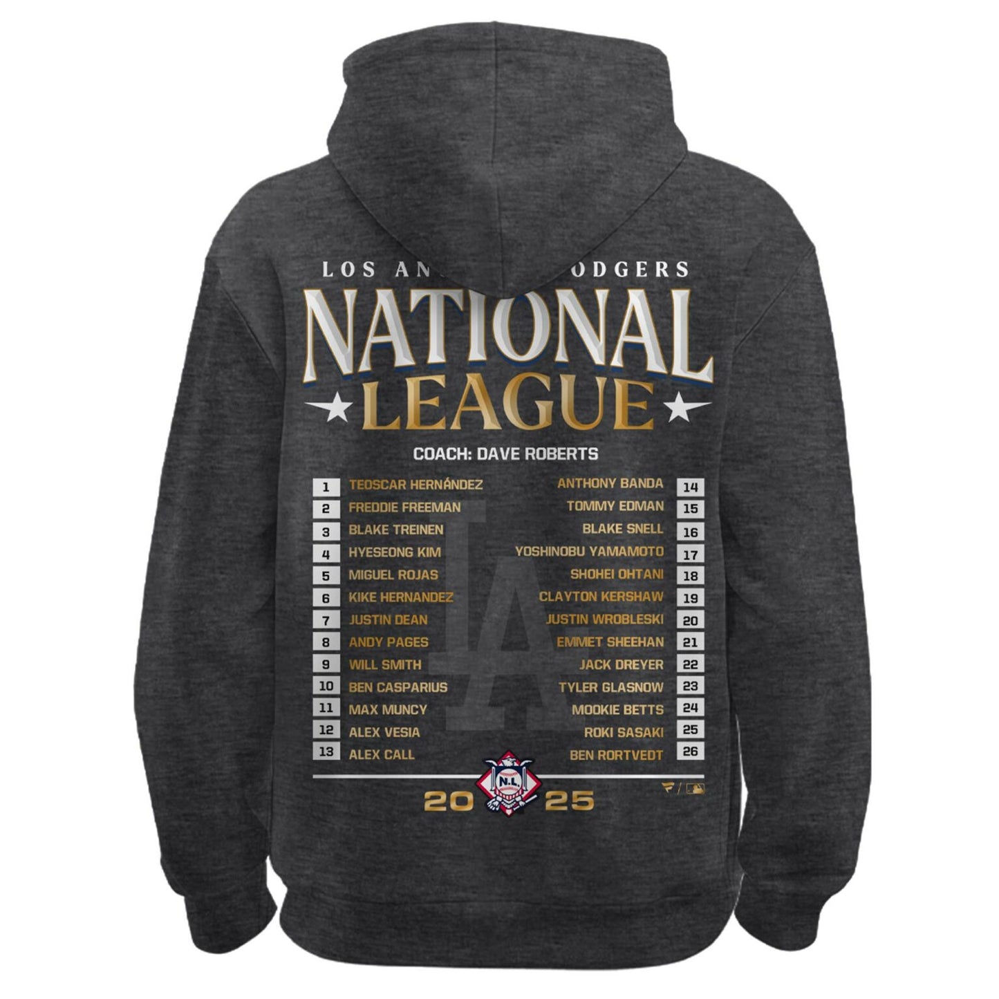 Los Angeles Dodgers NATIONAL LEAGUE CHAMPIONS 2025 Hoodie
