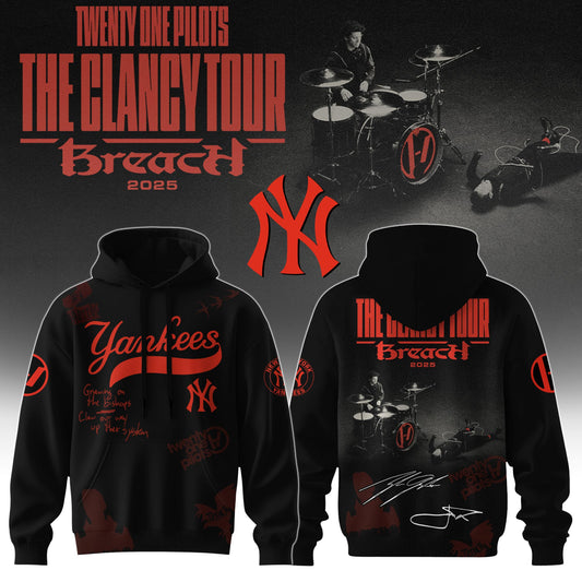 NYY x Twenty One Pilots The Glancy Tour 2025 Hoodie Limited Edition