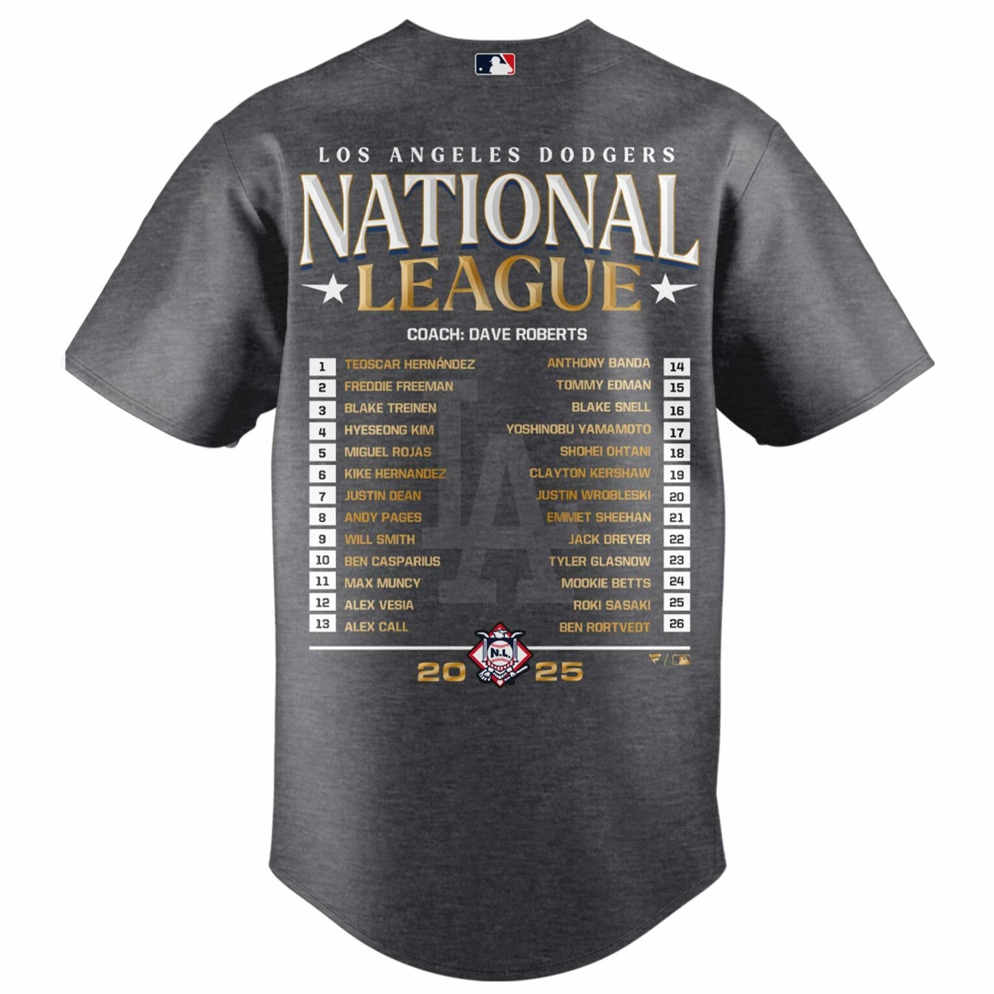 Los Angeles Dodgers NATIONAL LEAGUE CHAMPIONS 2025 Jersey