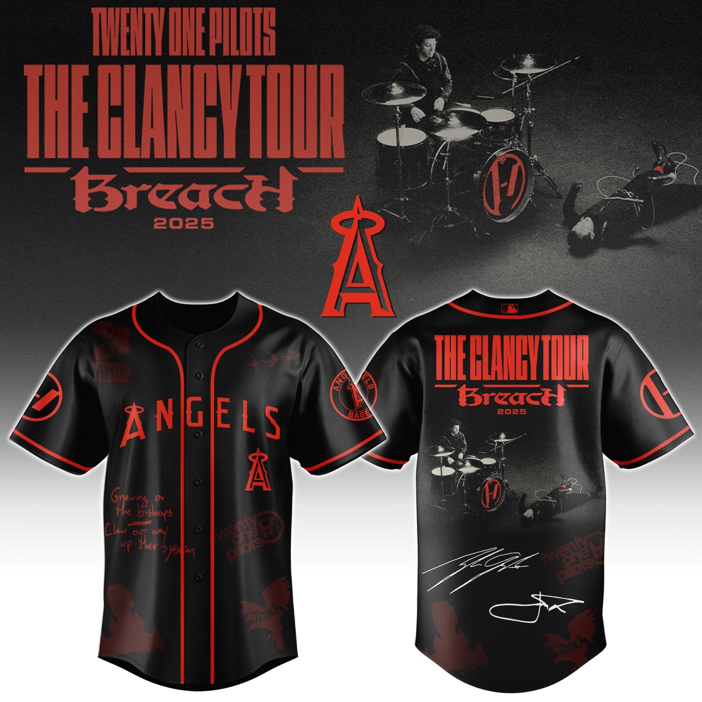 Baseball x Twenty One Pilots – “The Clancy World Tour” Jersey
