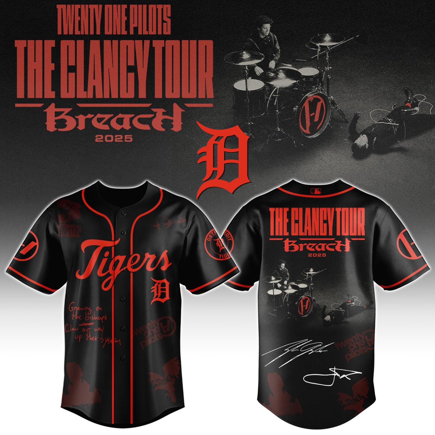 DET x Twenty One Pilots _ The Clancy World Tour Jersey Limited Edition