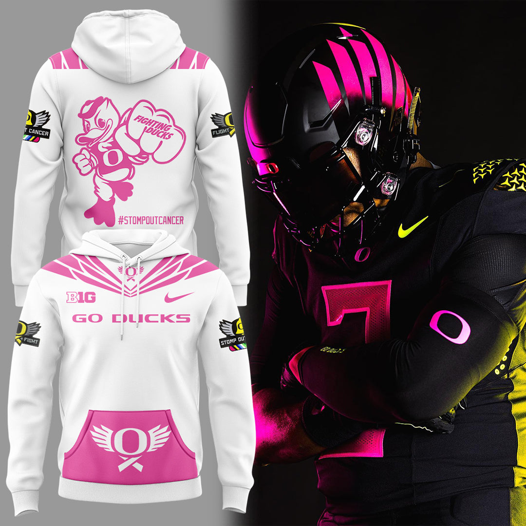 Limited Edition Oregon Ducks Breast Cancer Hoodie