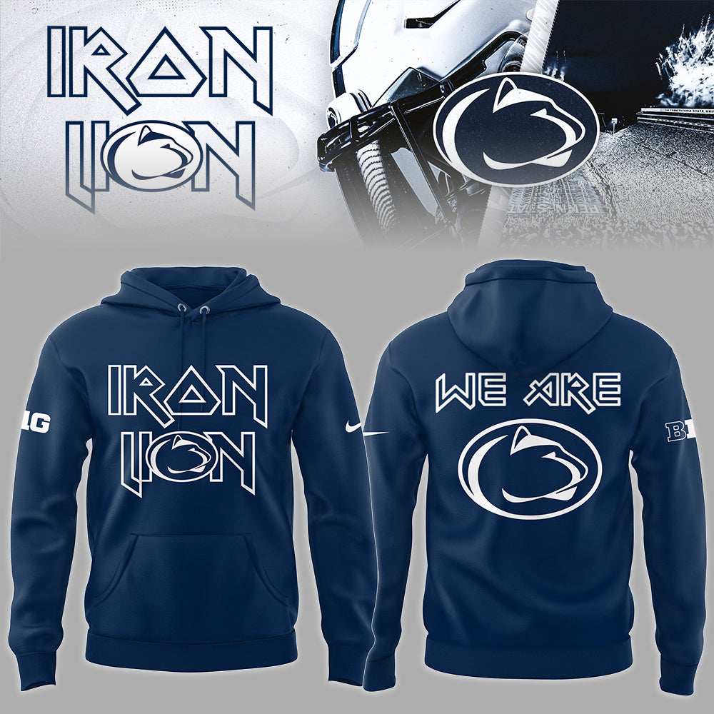 Penn State Big10 2024 Limited Iron Lion Navy Hoodie
