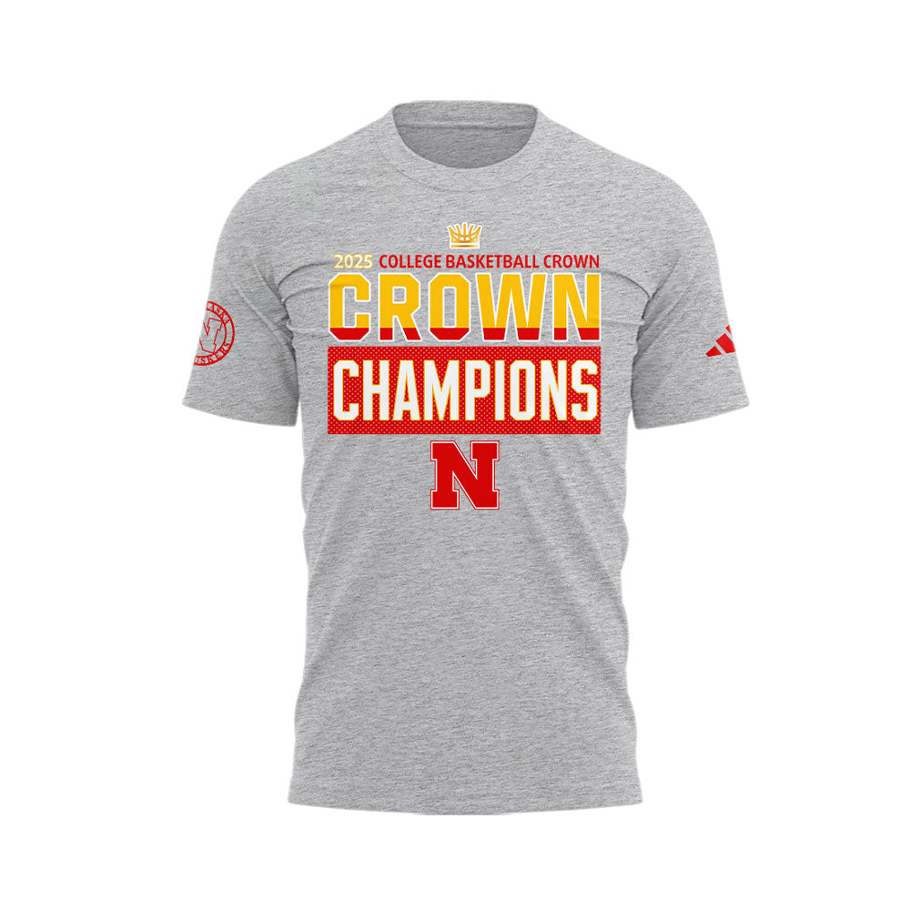 Nebraska Men’s Basketball “2025 College Basketball Crown Champions” TShirt