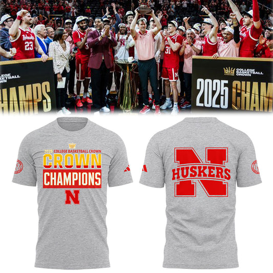Nebraska Men’s Basketball “2025 College Basketball Crown Champions” TShirt