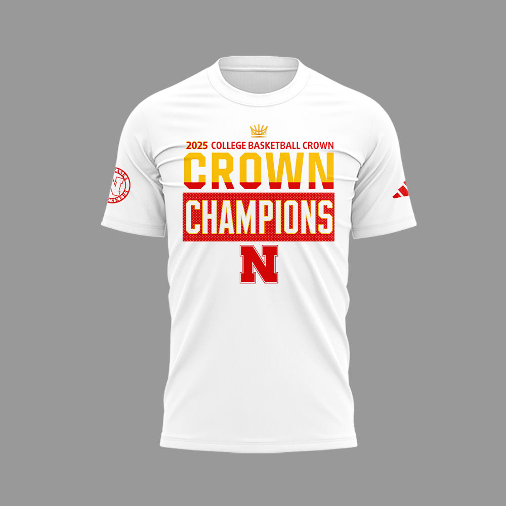 Nebraska Men’s Basketball “2025 College Basketball Crown Champions” TShirt