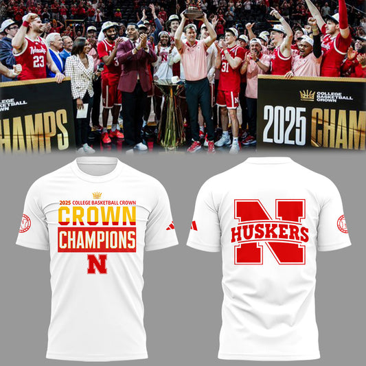 Nebraska Men’s Basketball “2025 College Basketball Crown Champions” TShirt