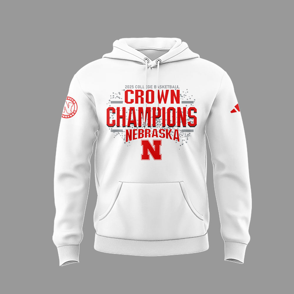 Nebraska Men’s Basketball “2025 College Basketball Crown Champions” Hoodie