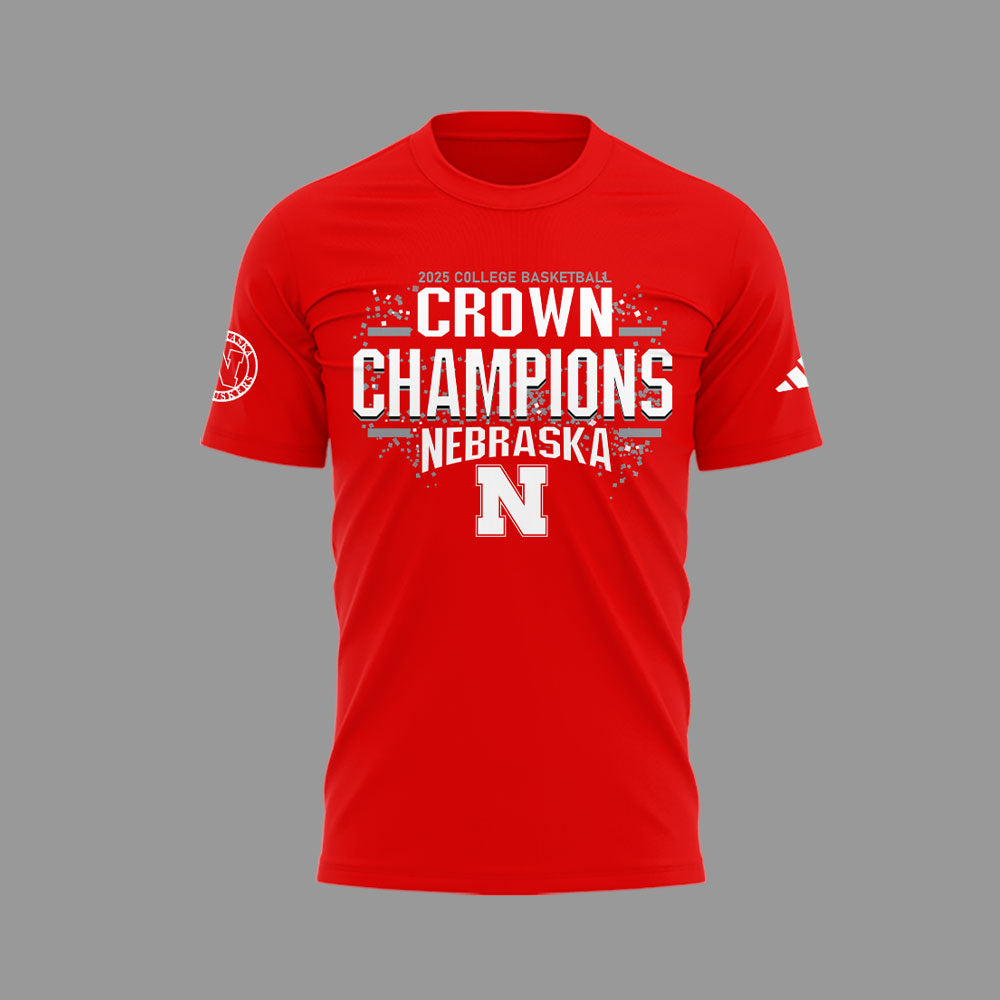 Nebraska Men’s Basketball “2025 College Basketball Crown Champions” TShirt