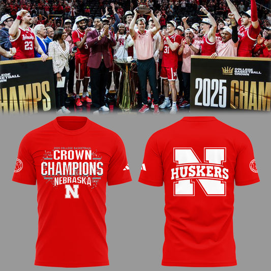 Nebraska Men’s Basketball “2025 College Basketball Crown Champions” TShirt