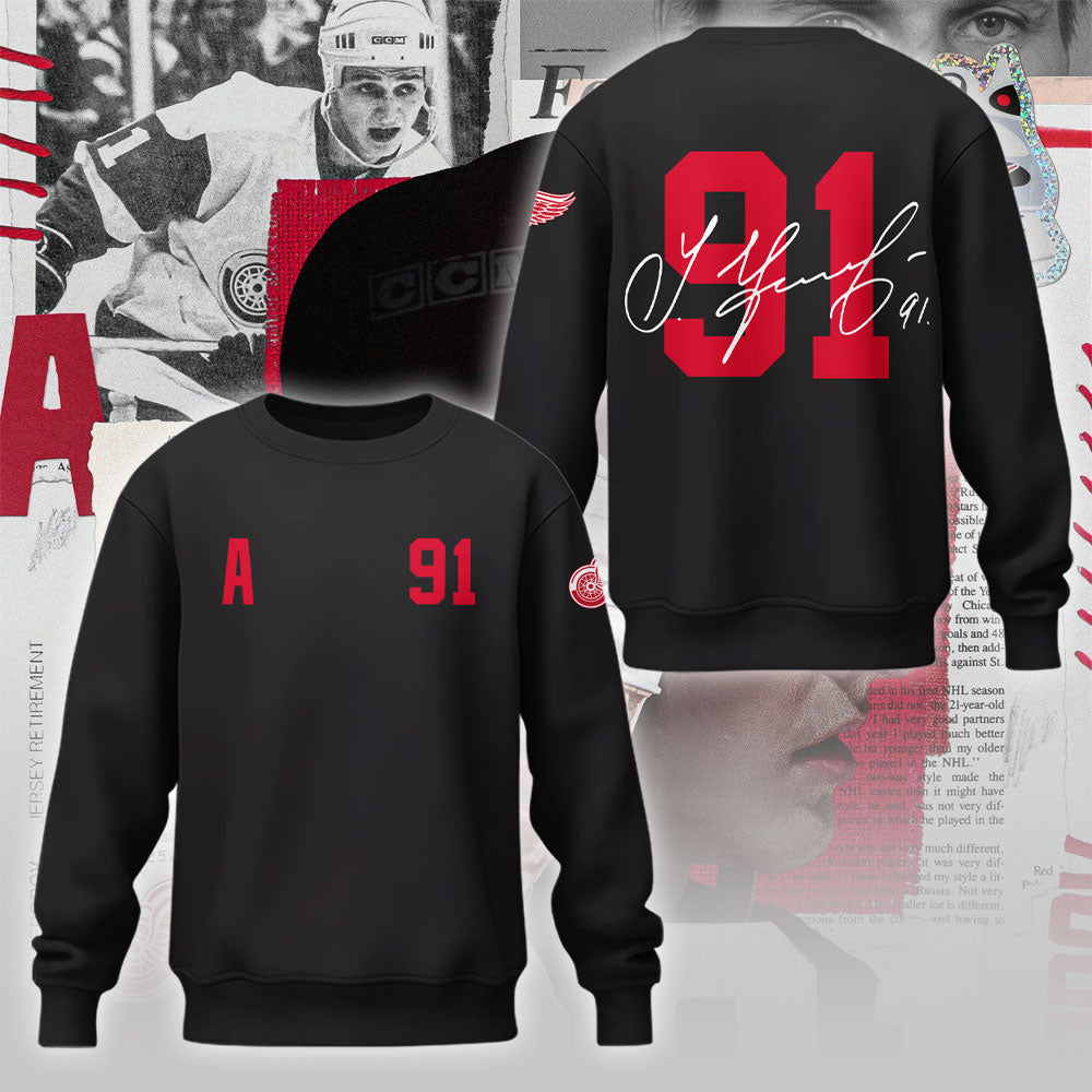 Limited Edition Red Wings Forever Sergei Fedorov 2025 Sweatshirt