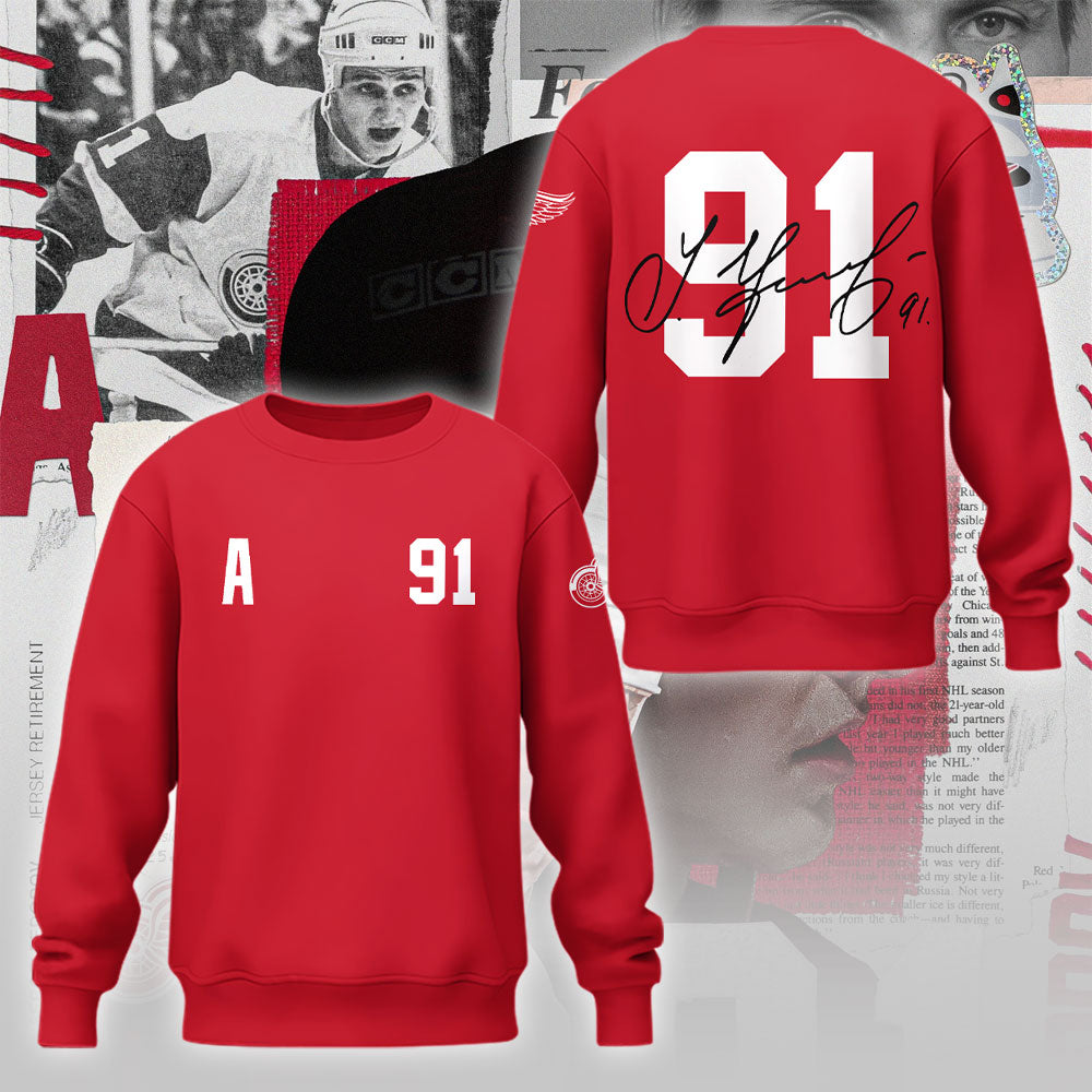 Limited Edition Red Wings Forever Sergei Fedorov 2025 Sweatshirt