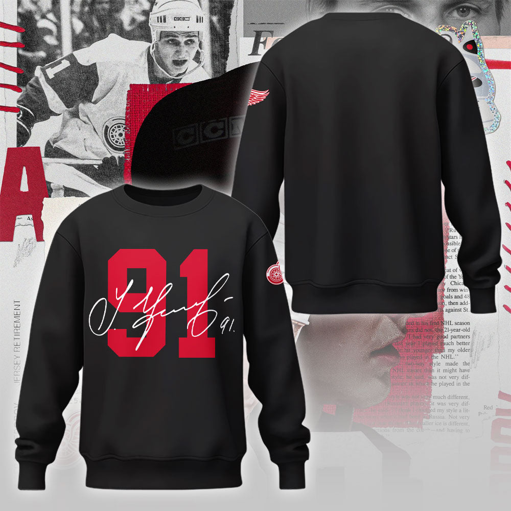 Limited Edition Red Wings Forever Sergei Fedorov 2025 Sweatshirt