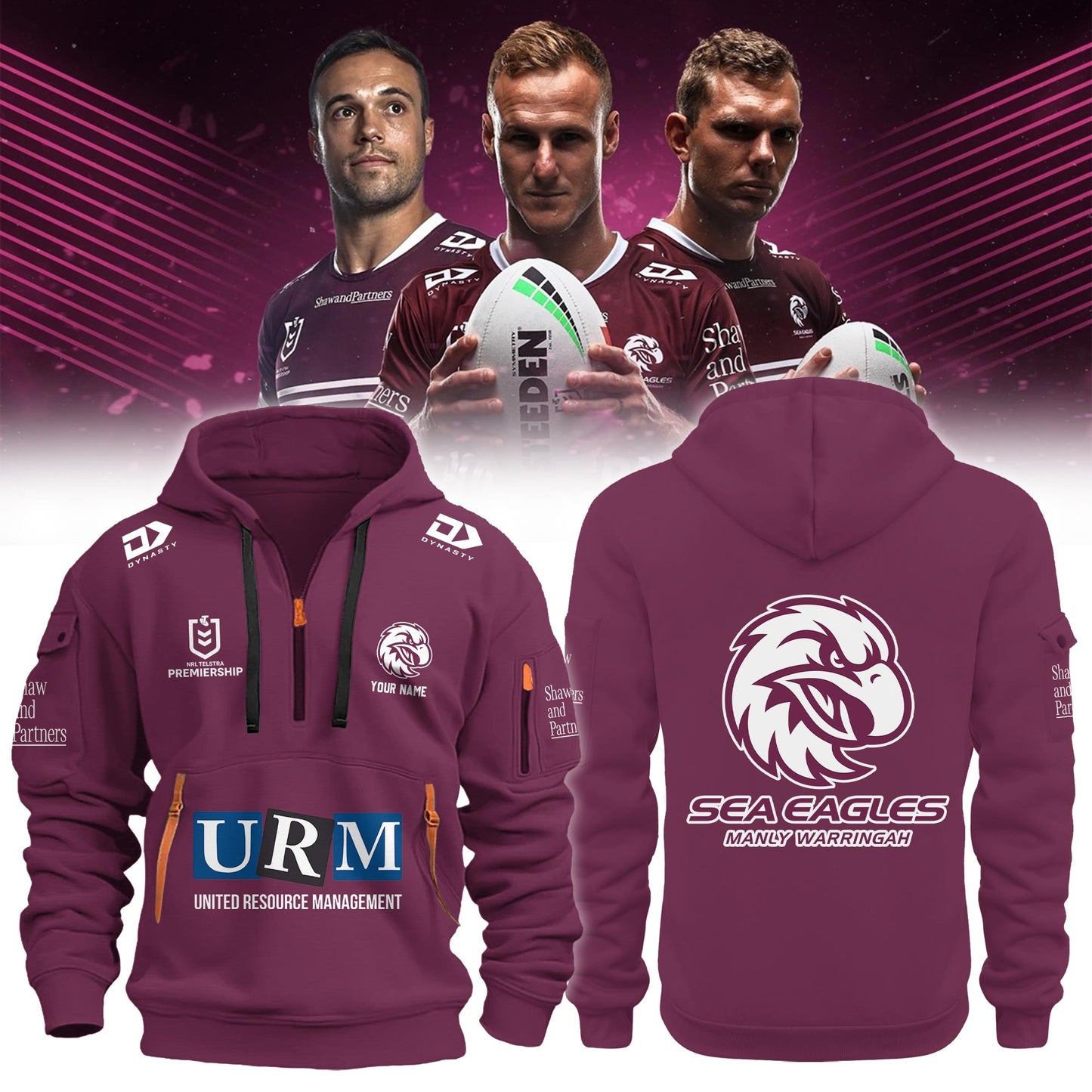 Manly Warringah Sea Eagles Personalized New Hoodie