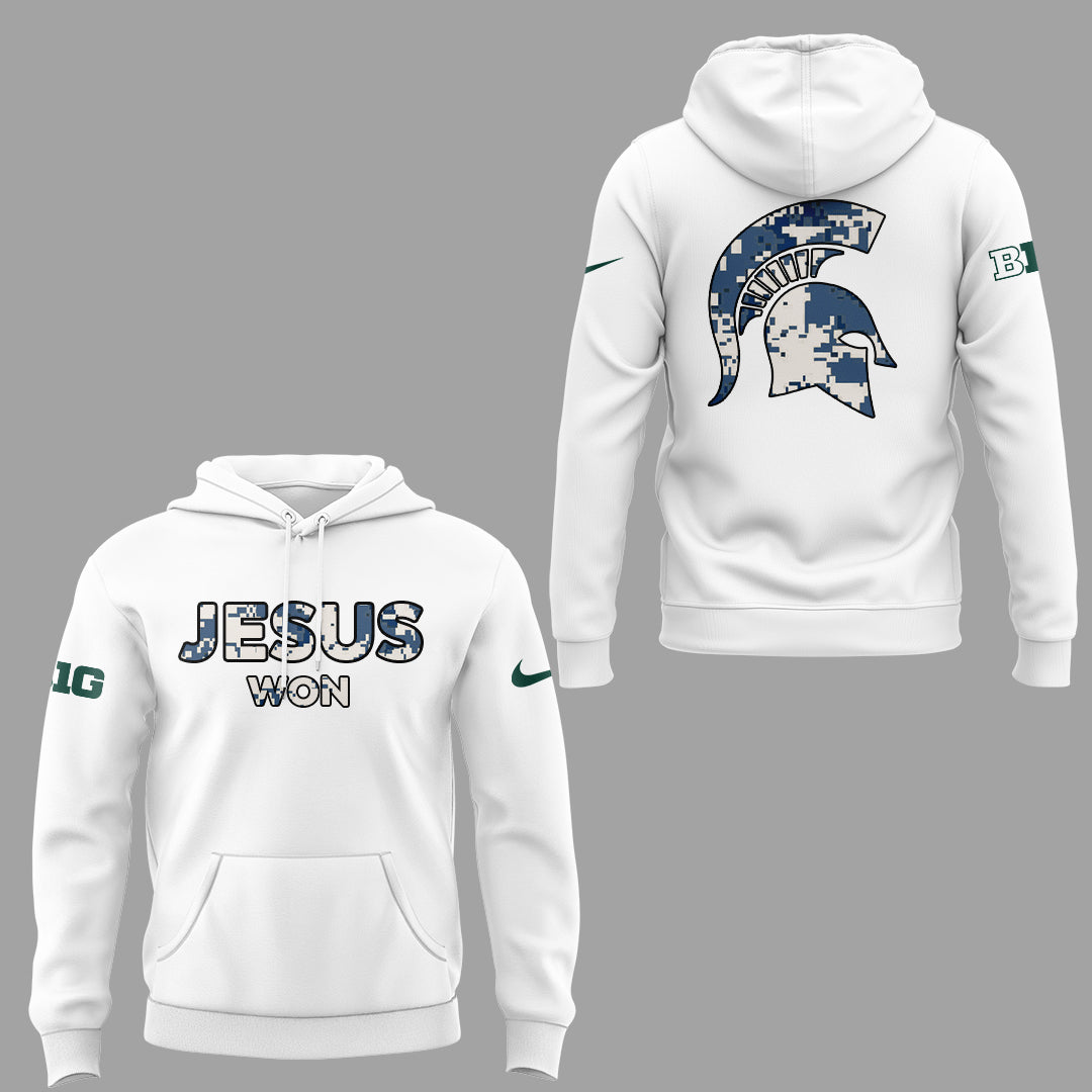 Limited Edition Michigan Spartans x Jesus Won 2025 Hoodie