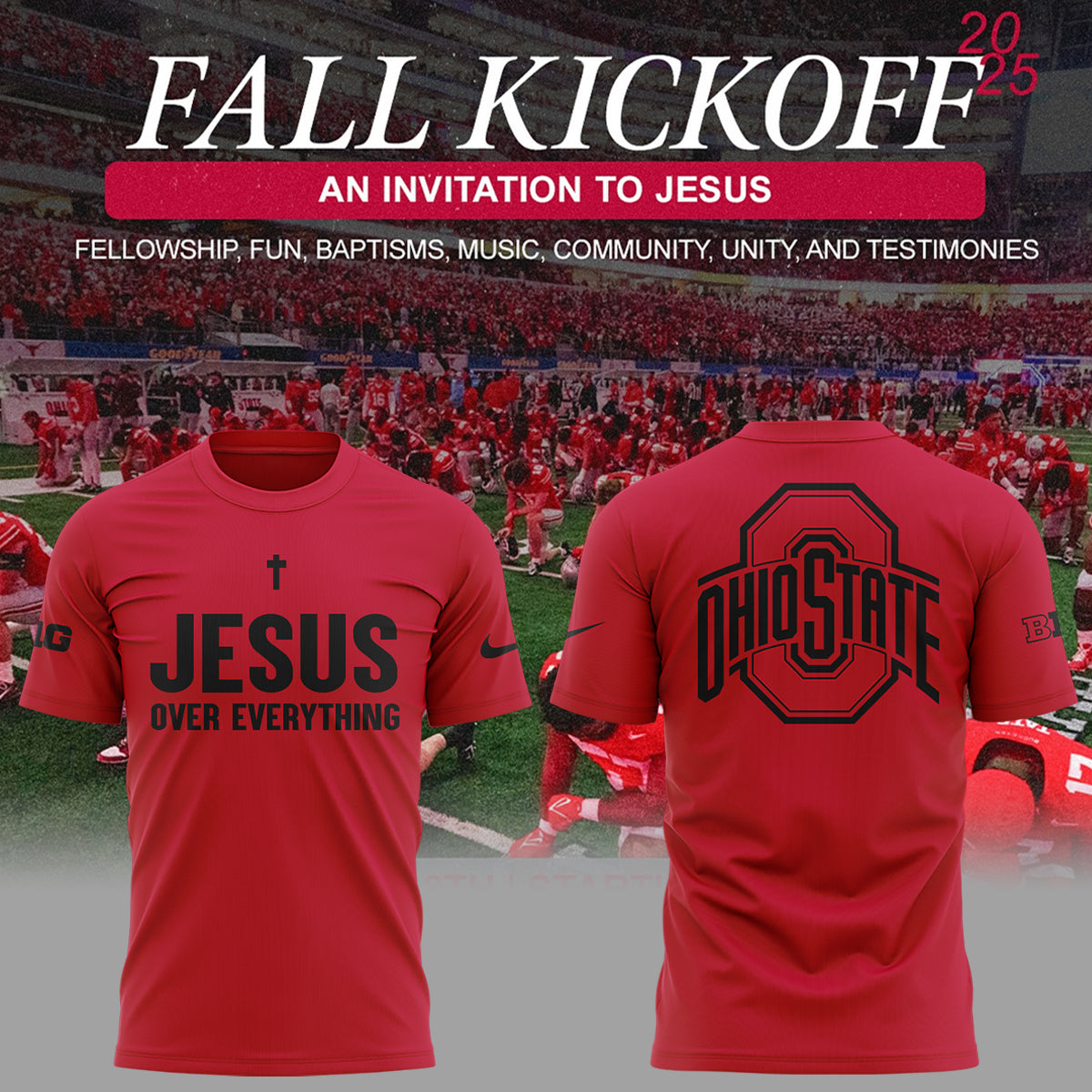 Limited Edition JESUS Over Everything Red TShirt