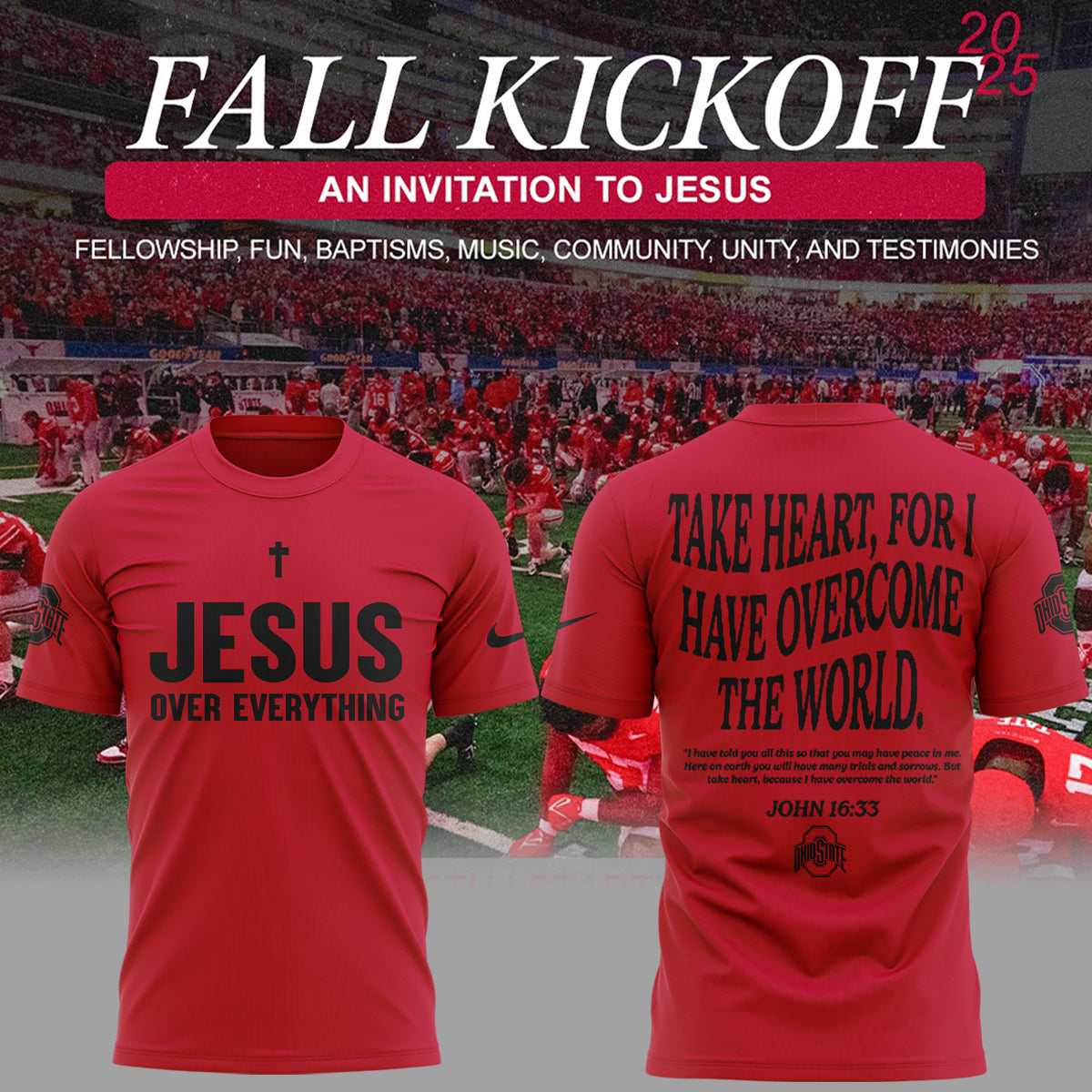 Limited Edition JESUS Over Everything Red TShirt
