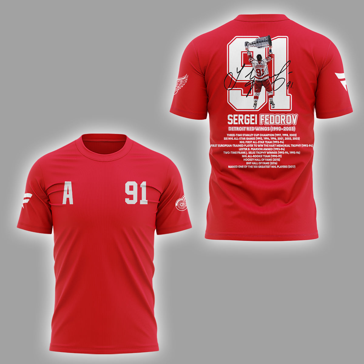 Limited Edition Red Wings Forever Sergei Fedorov 2025 T-Shirt