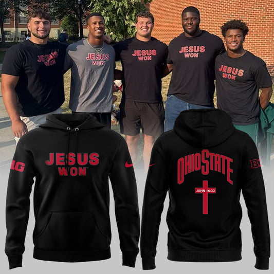 Ohio State Buckeyes Jesus Won Limited Edition Hoodie