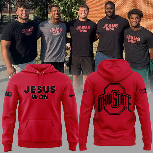 Ohio State Buckeyes Jesus Won Limited Edition Hoodie