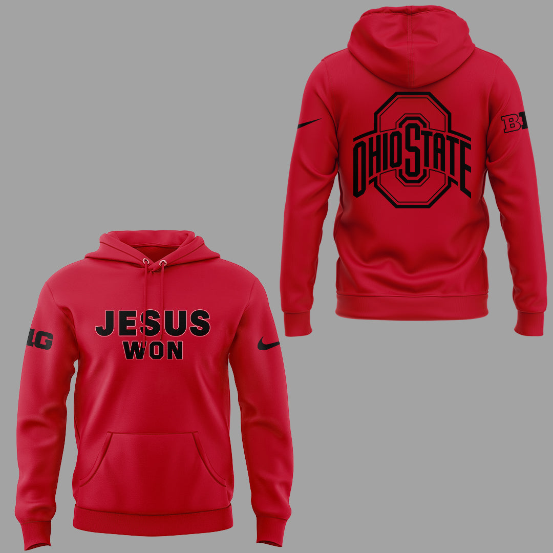 Ohio State Buckeyes Jesus Won Limited Edition Hoodie