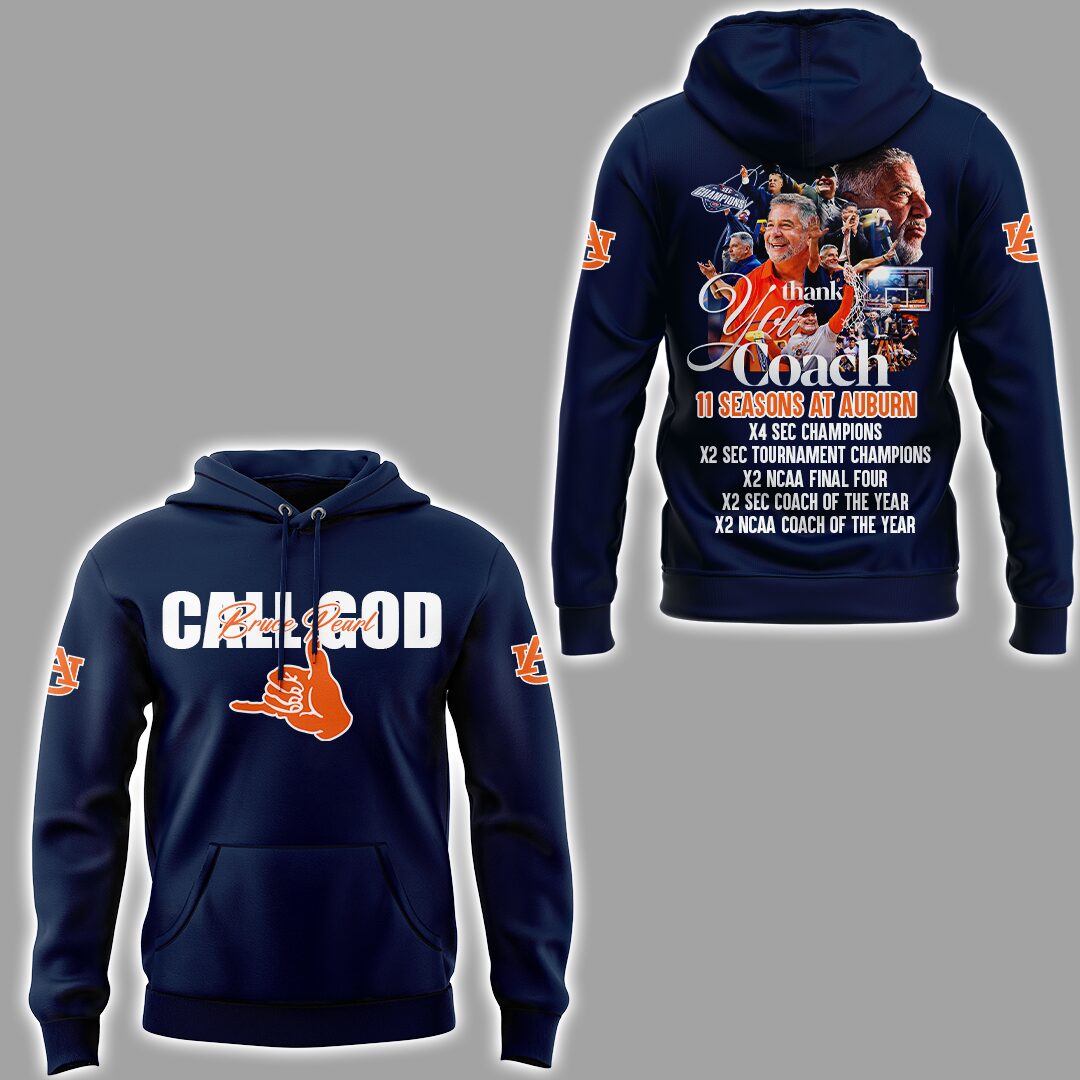 Limited Edition Auburn FB Thank You For The Memories, Coach Bruce Pearl Hoodie
