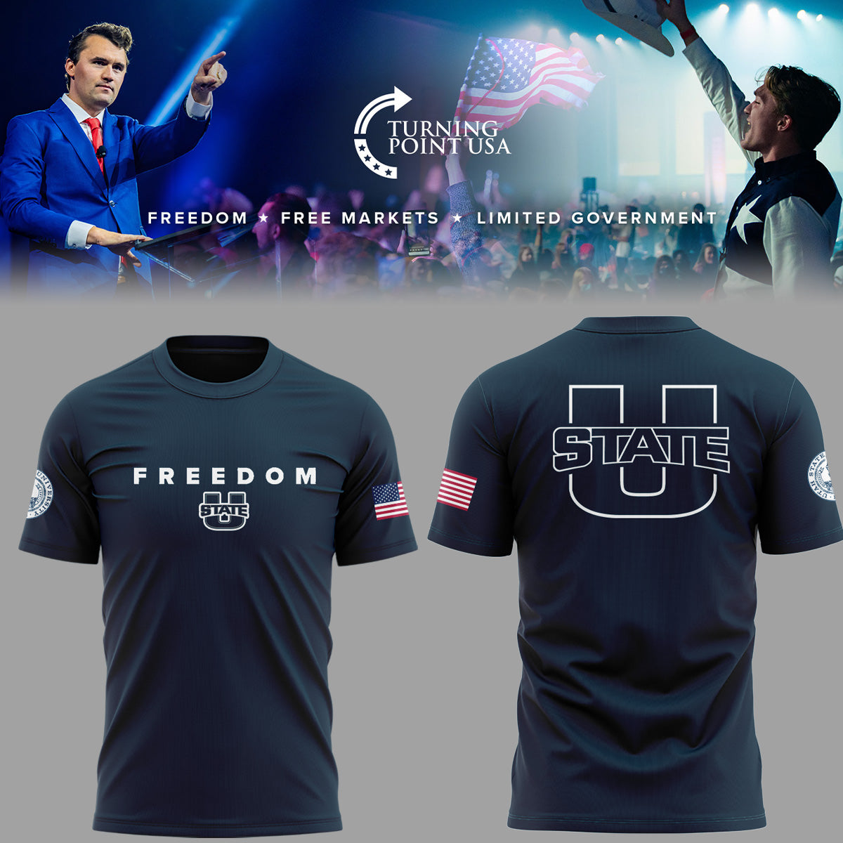 Limited Edition Utah State x Turning Point USA 2025 TShirt