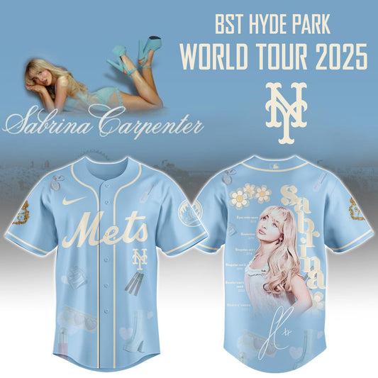 N Y Mets x Sabrina Carpenter “Short n’ Sweet Tour” Jersey Editions Limited +Selling Out Fast