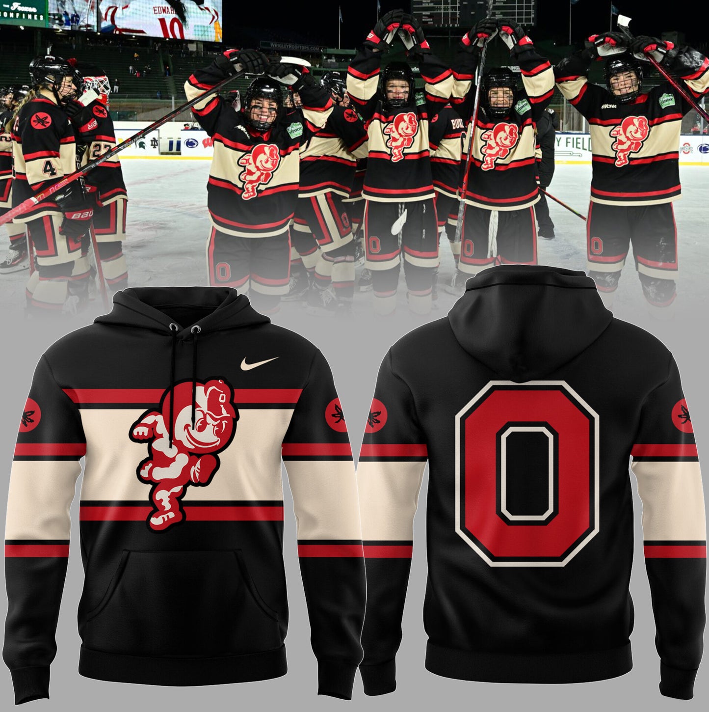 Ohio State Hockey Limited Frozen Confines 2025 Hoodie