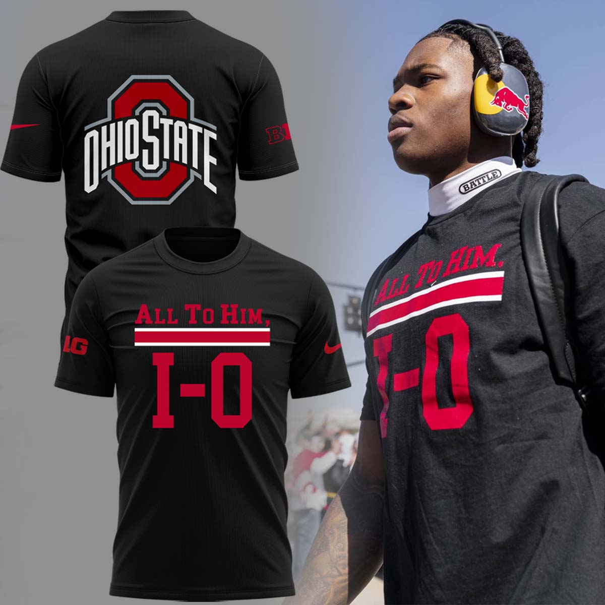 Special Edition “All to Him, I-O” Ohio Buckeyes Black TShirt