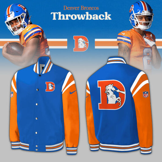 Denver Broncos NFL 2024 Throwback 1977 Nike Orange Crush Limited Baseball Jacket
