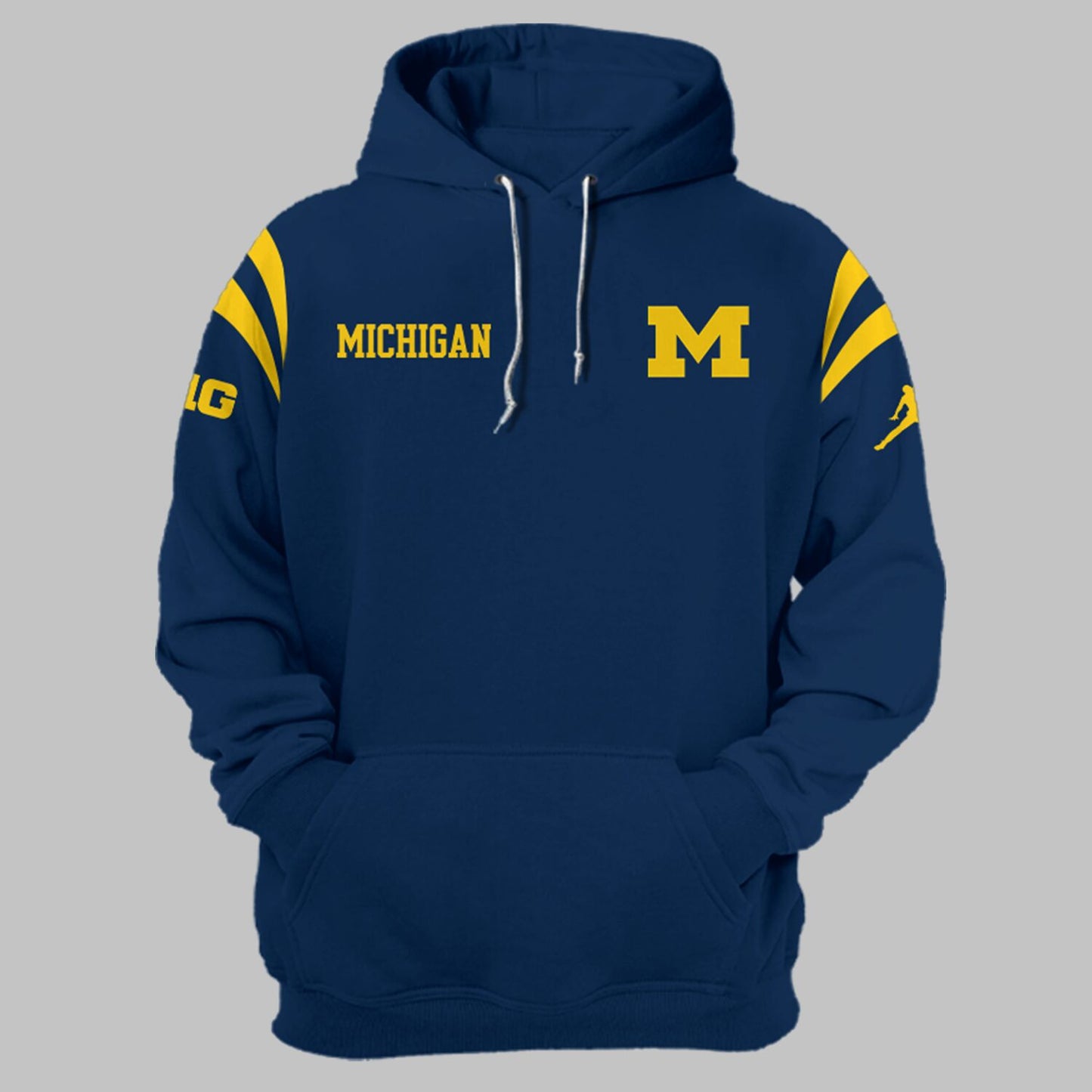 Limited Edition Michigan Printed Logo Navy Hoodie