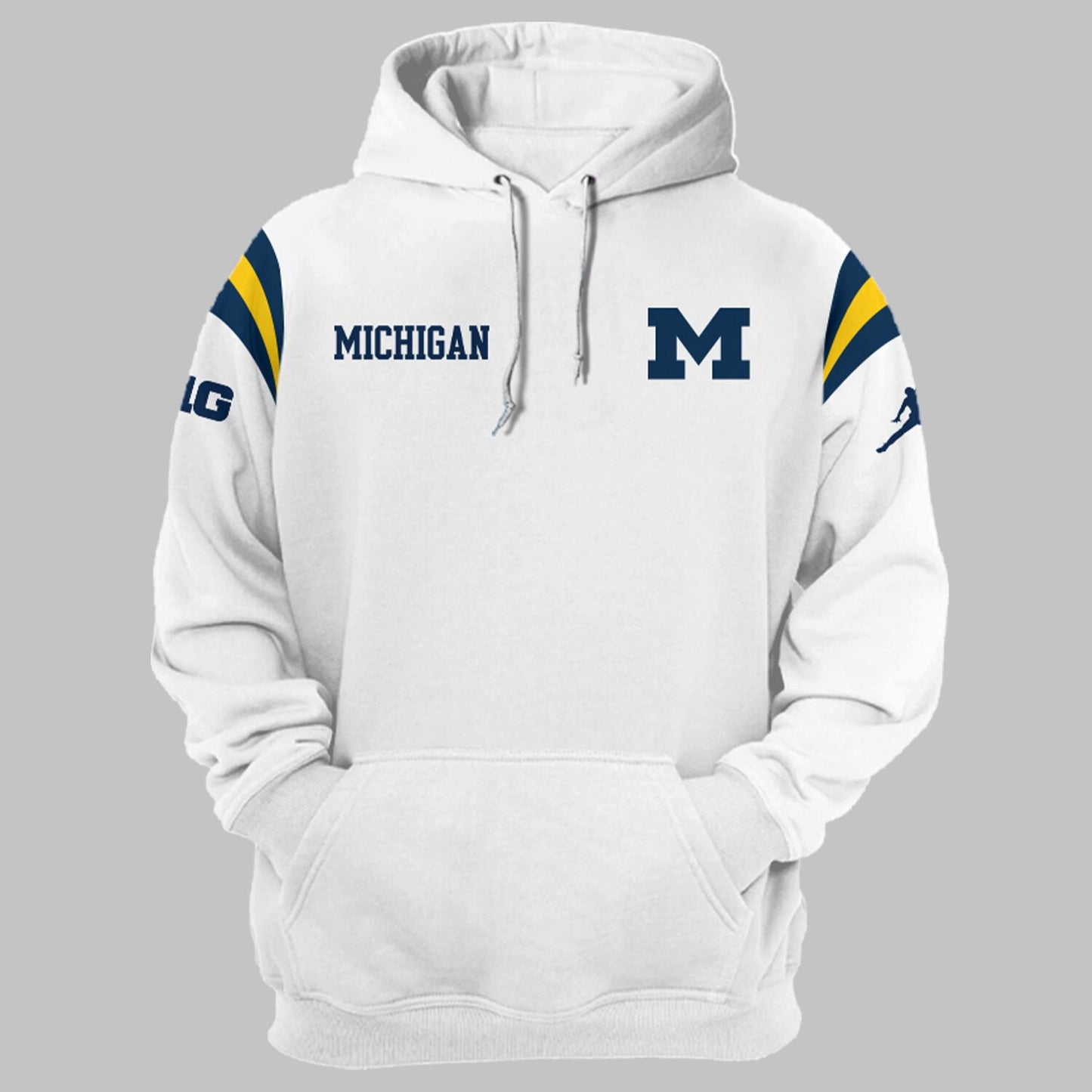 Limited Edition Michigan Printed Logo White Hoodie
