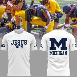 Limited Edition Michigan JESUS WON White T-Shirt