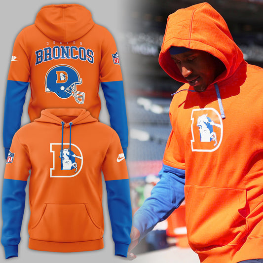 Denver Broncos NFL 2024 Nike Limited Throwback To 77 Orange Hoodie