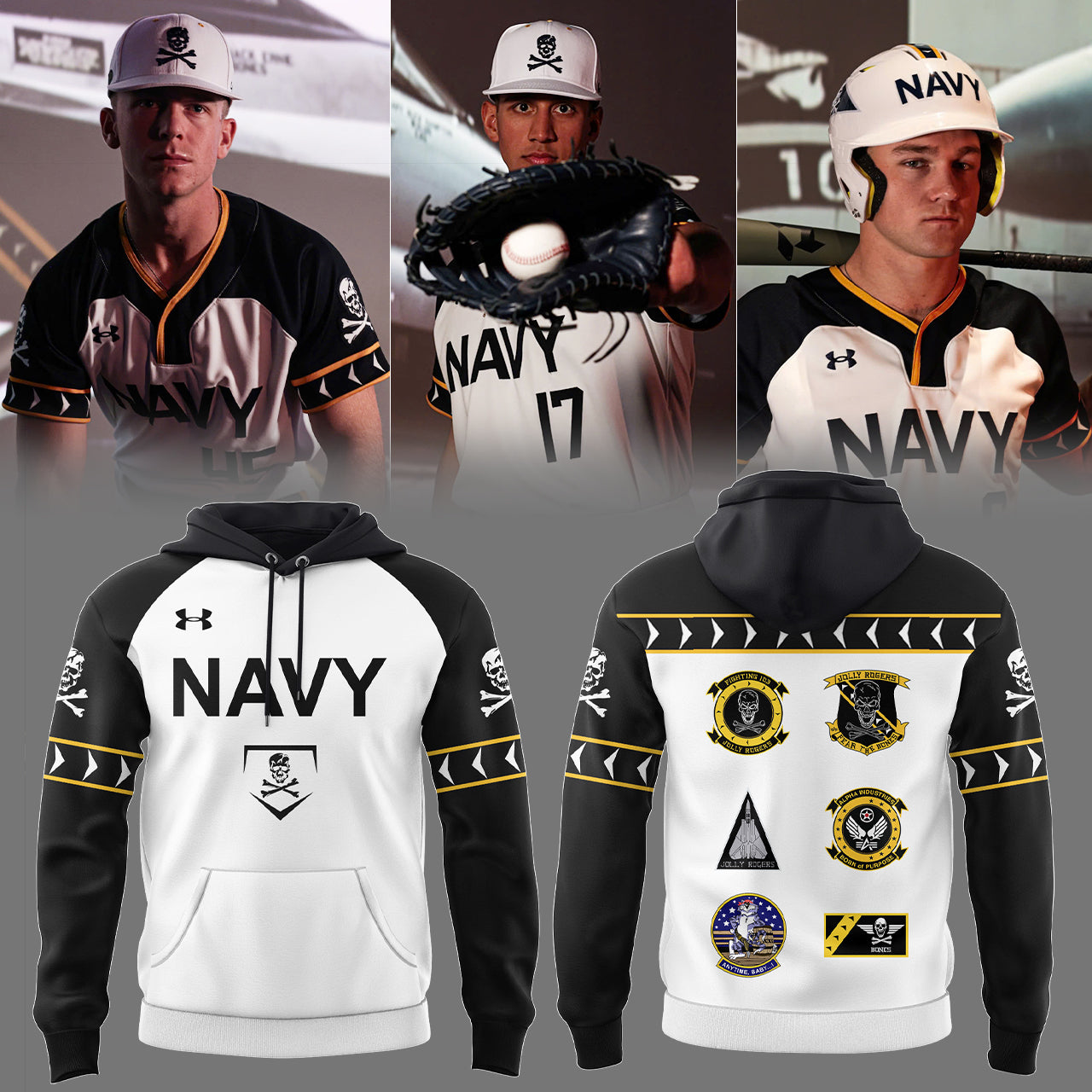Navy Midshipmen Baseball 2025 Nike Limited “Jolly Rogers” Hoodie
