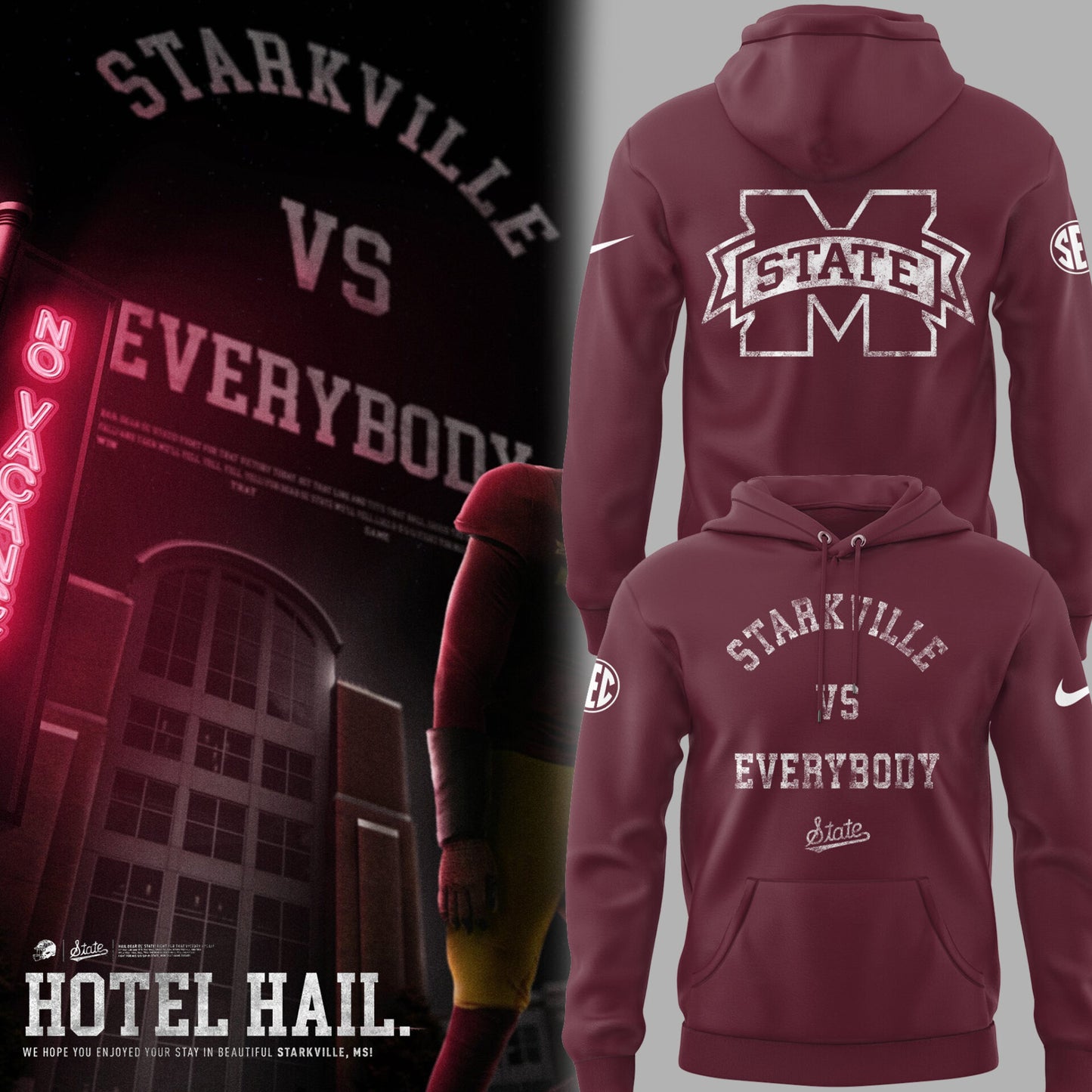 Limited Edition Mississippi State Football “Starkville vs Everybody” Hoodie