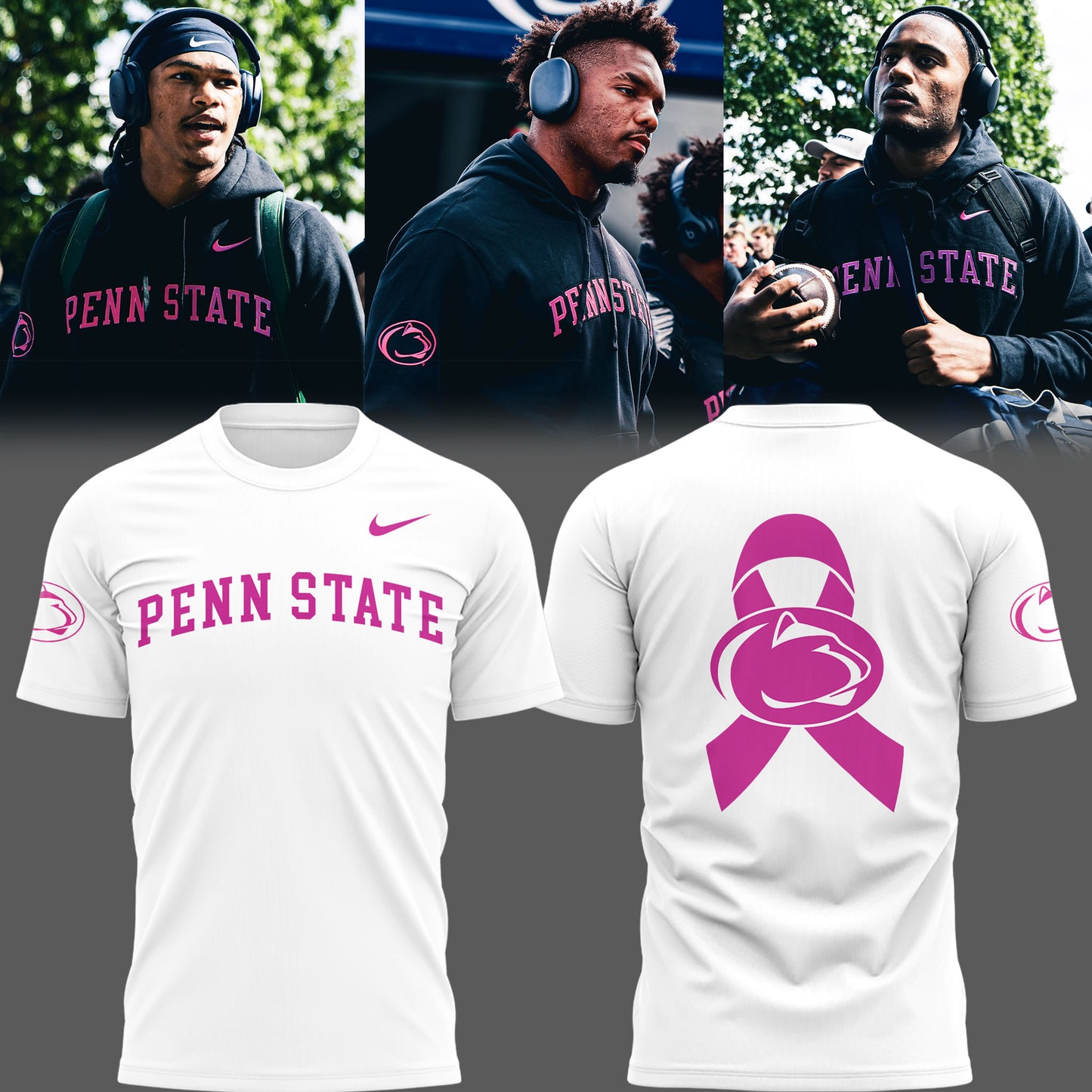 Limited Edition Penn ST Football Beat Cancer W TShirt