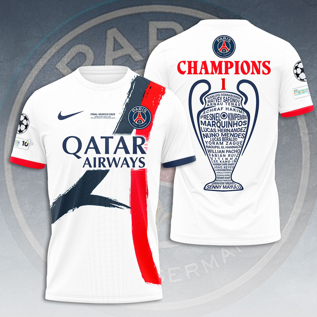 Paris Saint-Germain UEFA CHAMPIONS 2025 T-Shirt