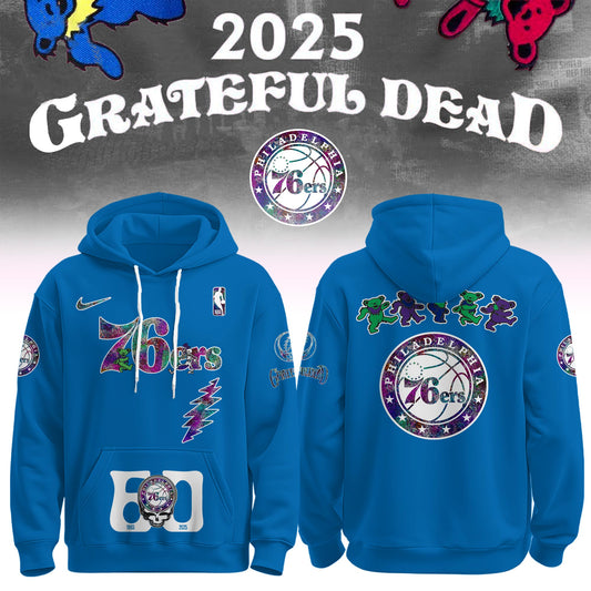 Philadelphia 76ers x Grateful Dead 60th Hoodie Editions Limited 1965 2025