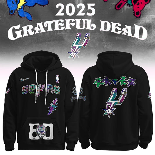 San Antonio Spurs x Grateful Dead 60th Hoodie Editions Limited 1965 2025