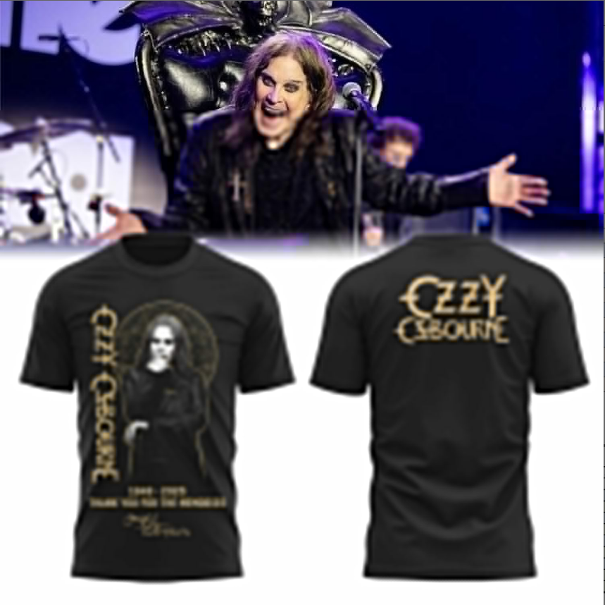 Limited Edition Thank You For The Memories” Ozzy Osbourne Black Shirt