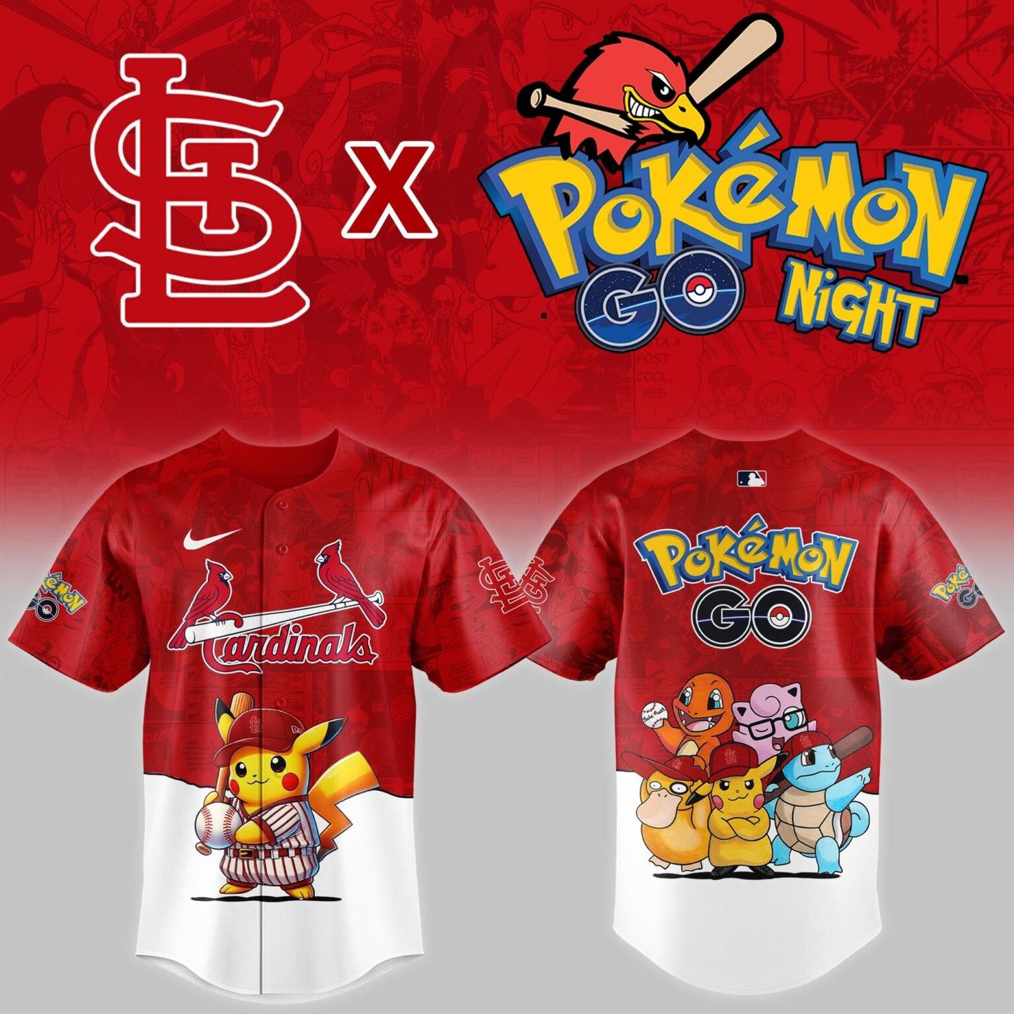 St.Louis Cardinals 2025 Pokémon GO Night Limited Jersey