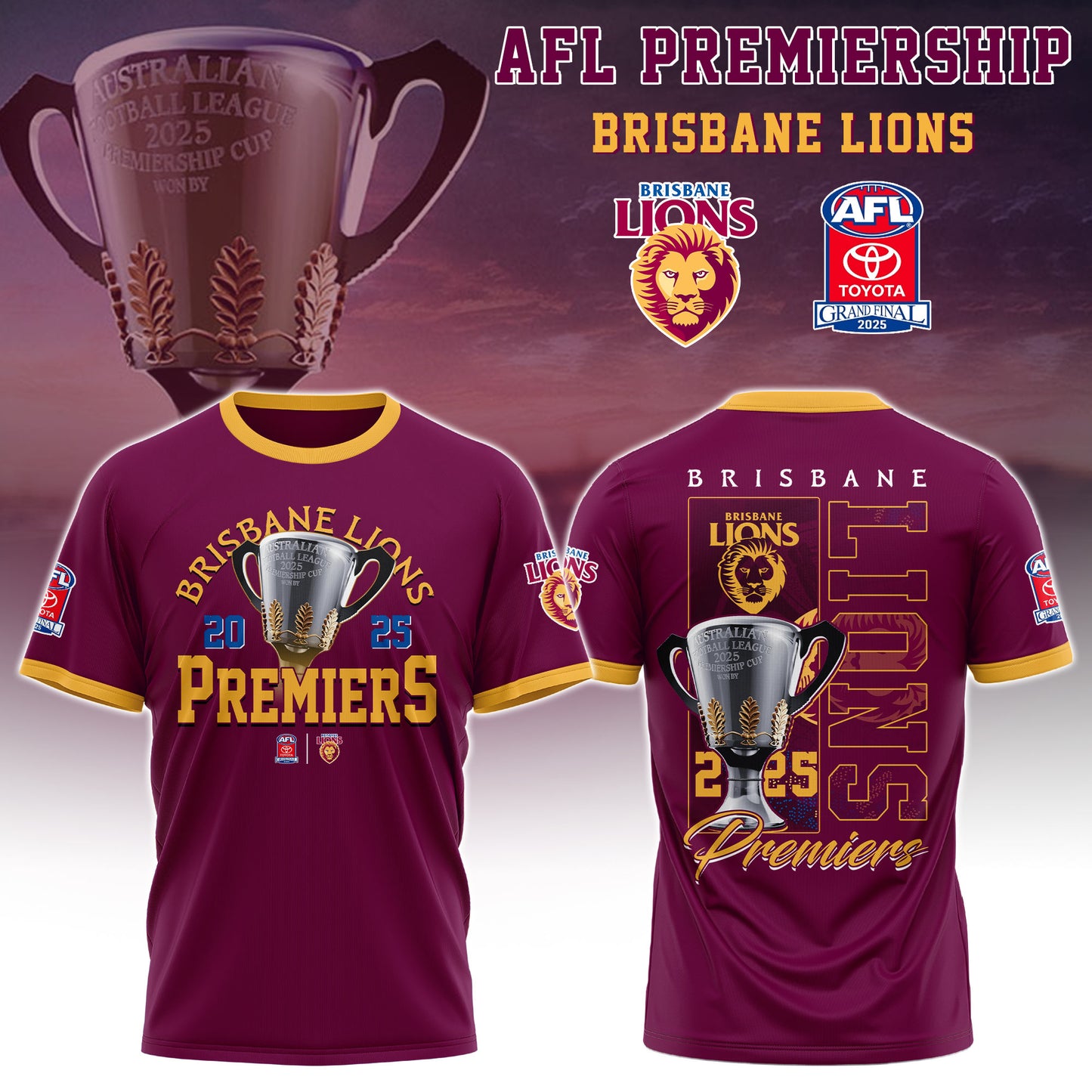 Brisbane Lions – AFL 2025 Champions Tshirt
