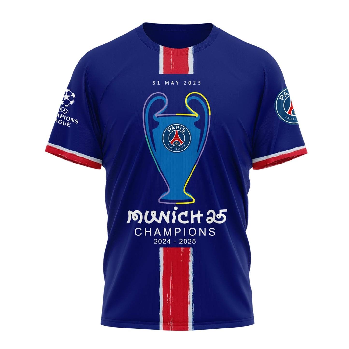Paris Saint-Germain F.C Champions League Winner 2025 T-Shirt