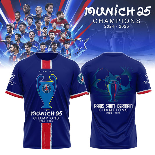Paris Saint-Germain F.C Champions League Winner 2025 T-Shirt