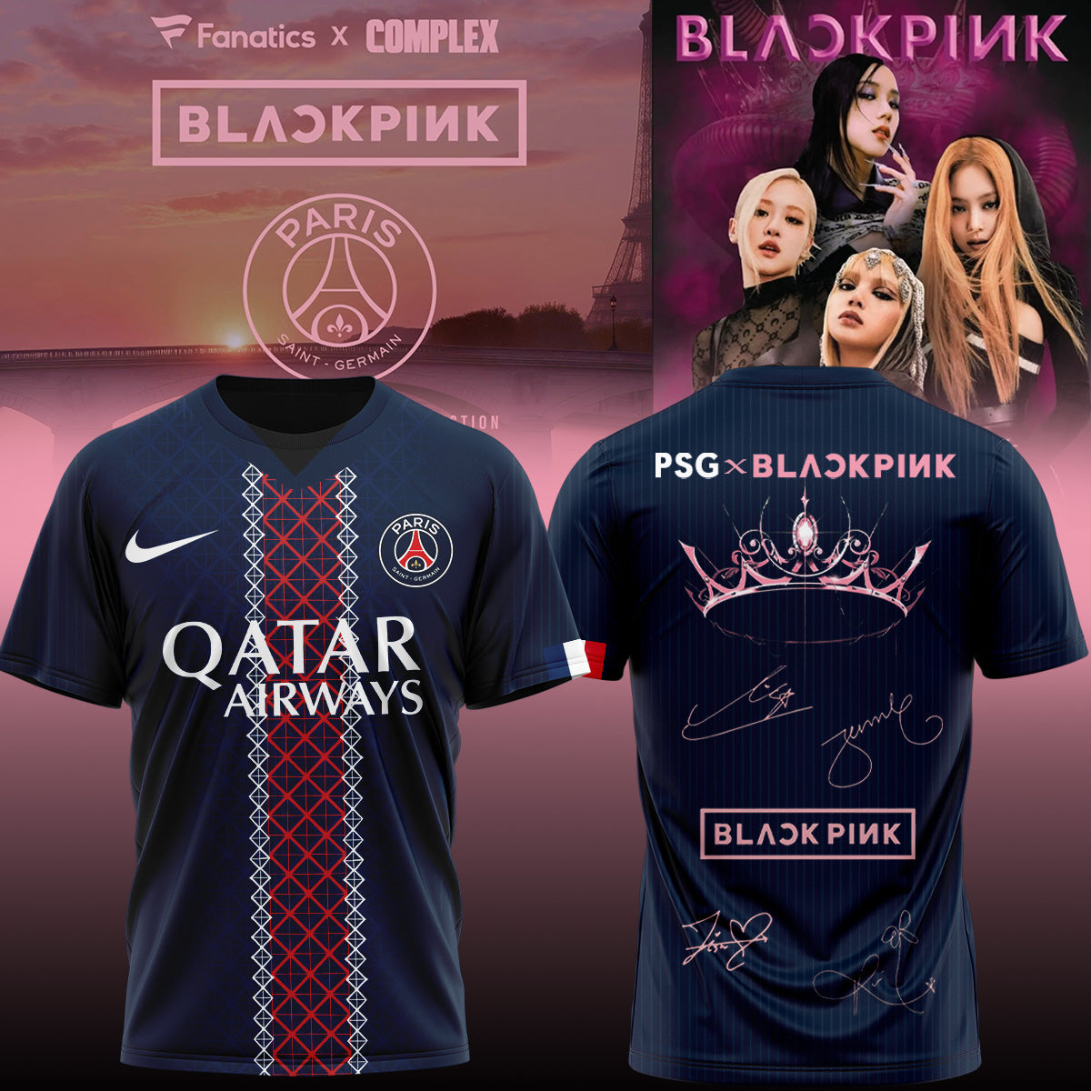 PSG x BLACKPINK Limited Edition 2025 New – TSHIRT&CAP