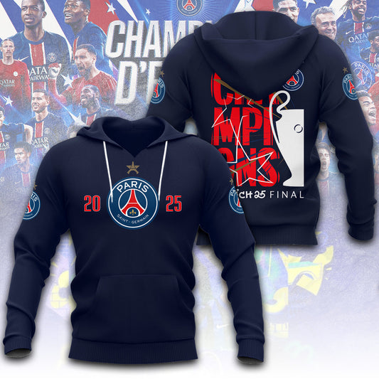 Paris Saint-Germain 3D Apparels Hoodie
